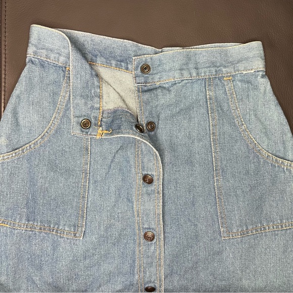Vintage denim Sportswear International Midi button down skirt - Picture 6 of 10